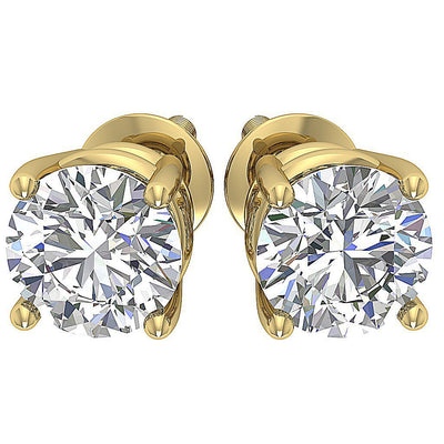 Hot Sell Real 18K Solid Gold Stud Earring Trendy Design Real Gold Earring  Stud 18K Gold Diamonds Jewelry - China Earrings and Diamond Stud Earrings  price