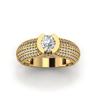I1 G 1.40 Carat Vintage Fashion Wedding Ring 14k Solid Gold Genuine Diamond