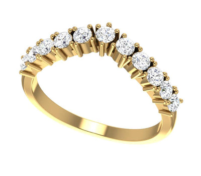 Genuine Diamond Designer Wedding Ring SI1 G 0.40 Carat 14k Rose Gold Prong Set 3.75 MM