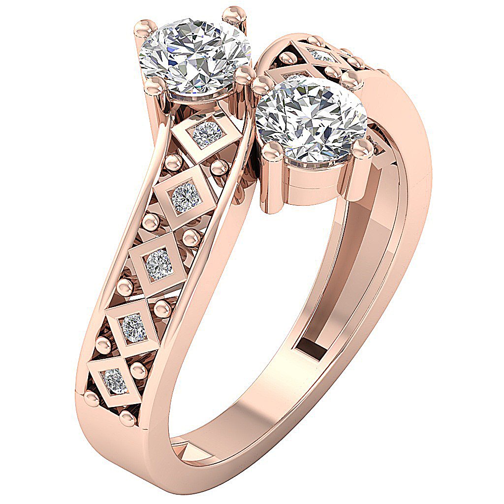 The Finnley 2 Solitaire Diamond Forever Us Engagement Ring For Women