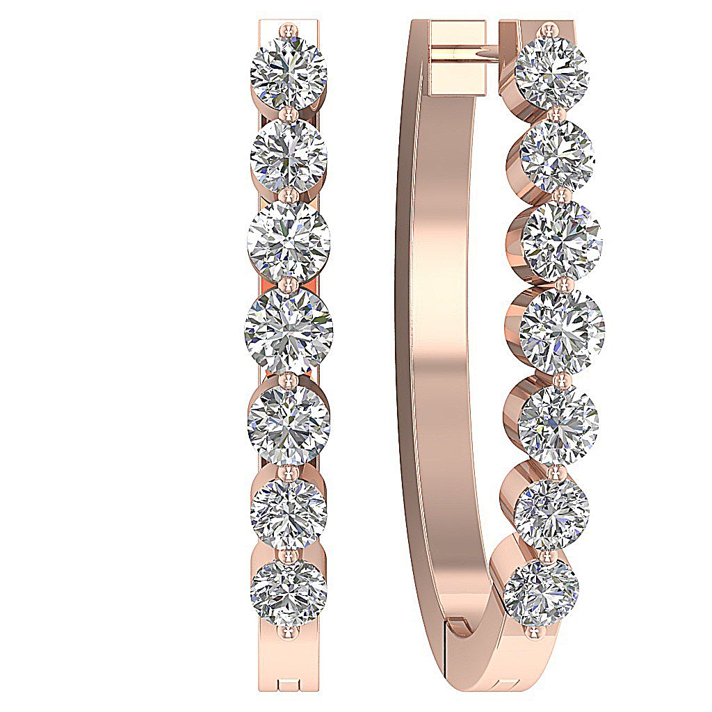 14kRoseGoldNaturalDiamondEarringBarSet