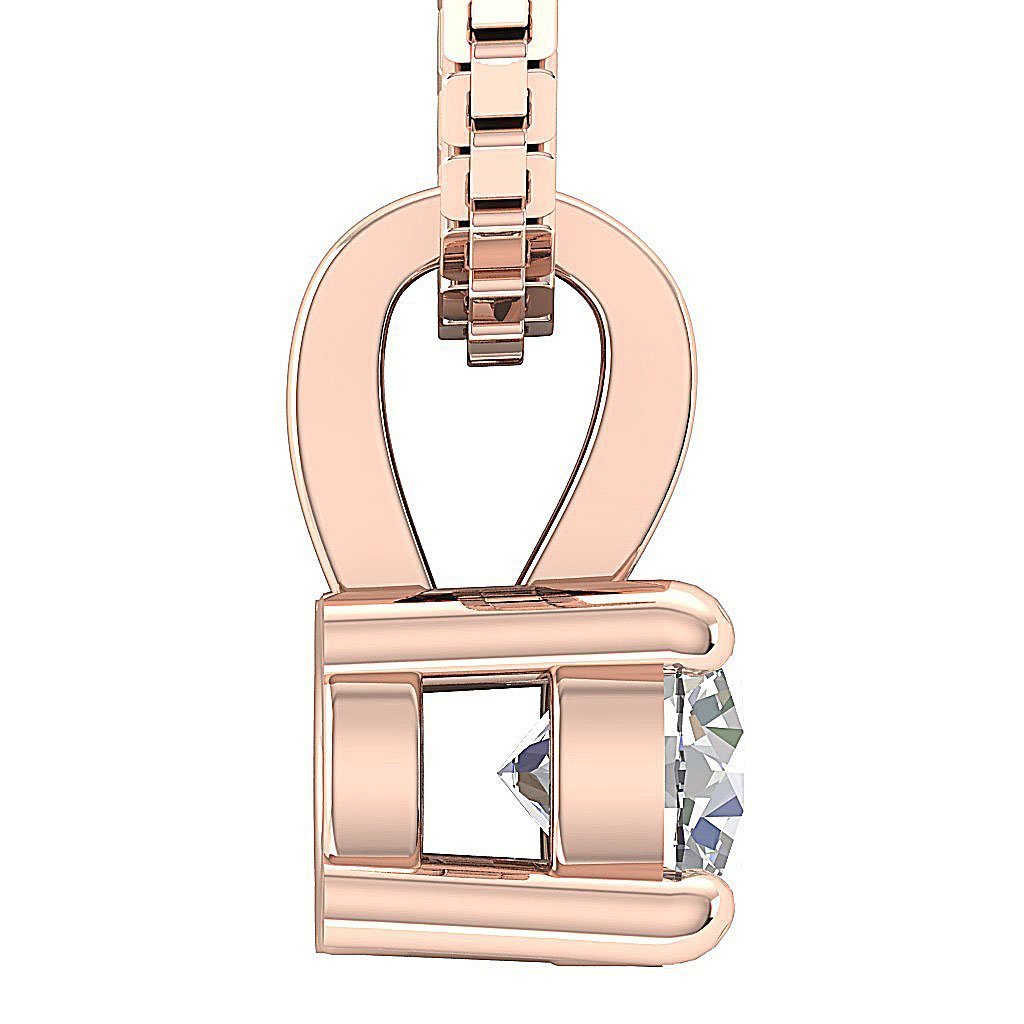Complete 14K Rose Gold Pendant and Chain Set.