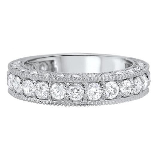 Designer Eternity Engagement Ring Prong Set SI1 G 2.50ct Natural Diamond 14k Rose Gold