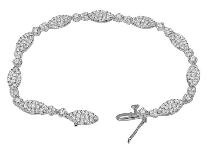 Designer Bracelet Natural Diamonds 14k/18k Solid Gold VVS1/VS1/SI1/I1 2.75 Ct Pave Set 7.00Inch