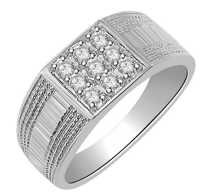 14k Solid Gold Mens Wedding Ring SI1/I1 G 0.35Ct Natural Diamond Prong Set Width 8.40MM