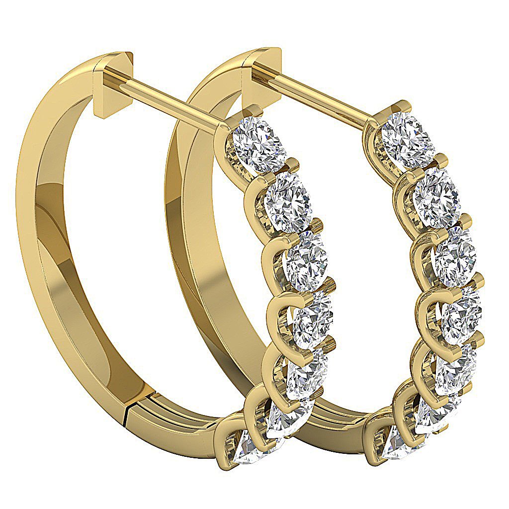 14kSolidGoldDesignerHoopsEarring