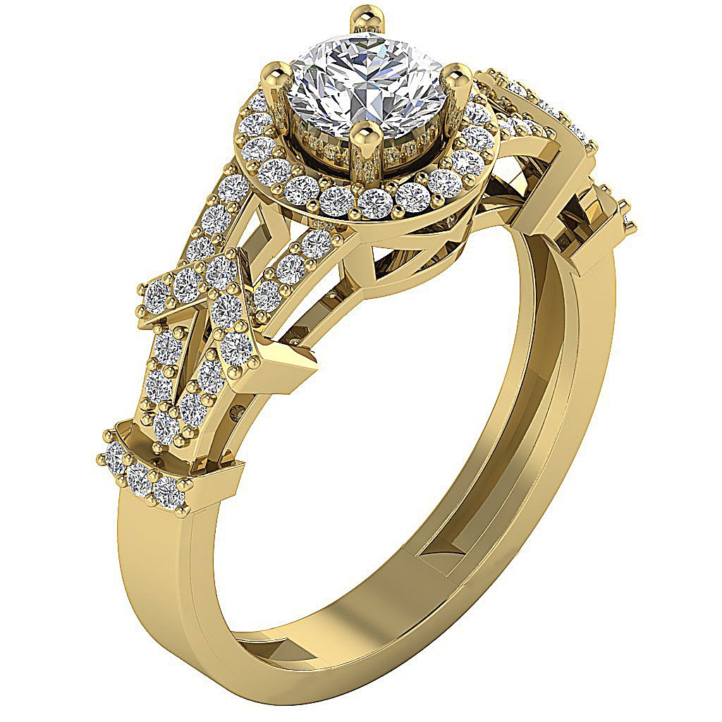 Prong Set Solitaire Engagement Ring Natural Diamond SI1 G 1.15 Ct 14k White Yellow Rose Gold