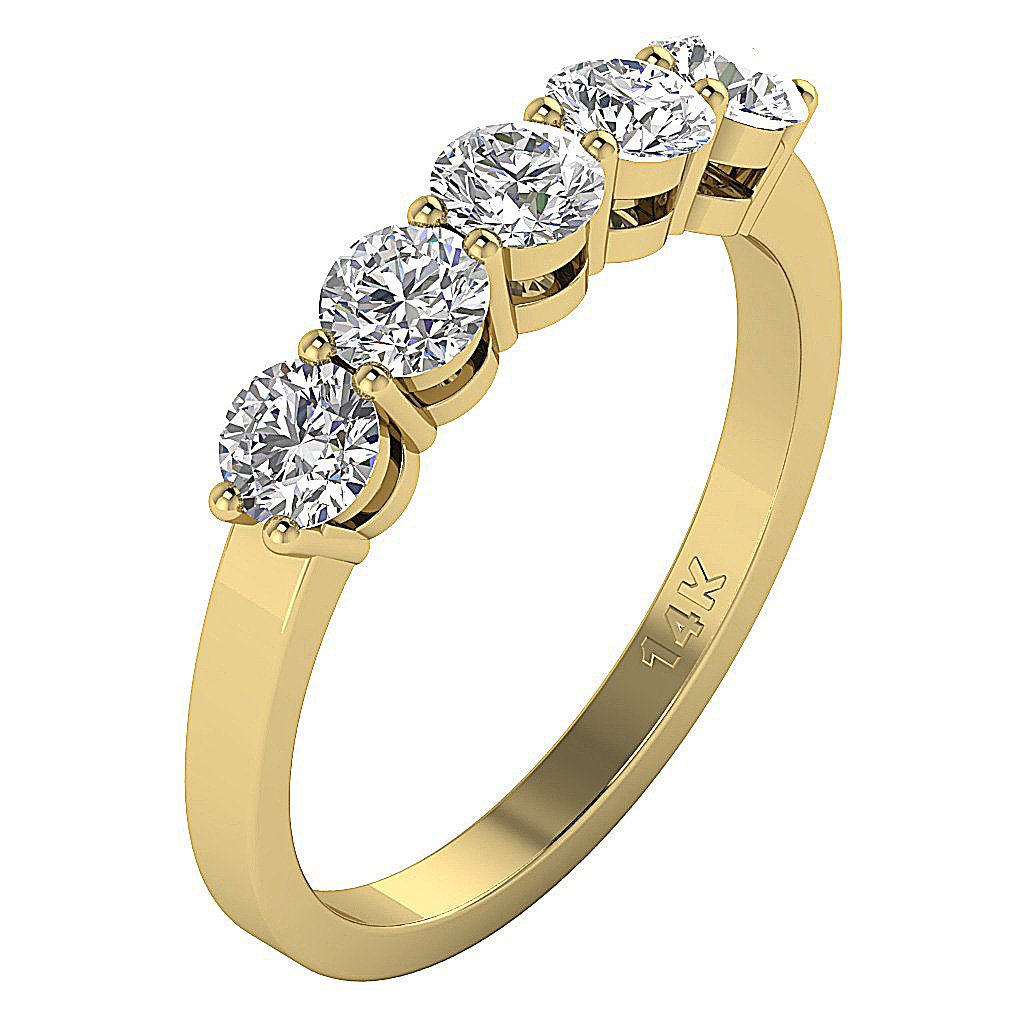 14kYellowGoldGenuineDiamondRing