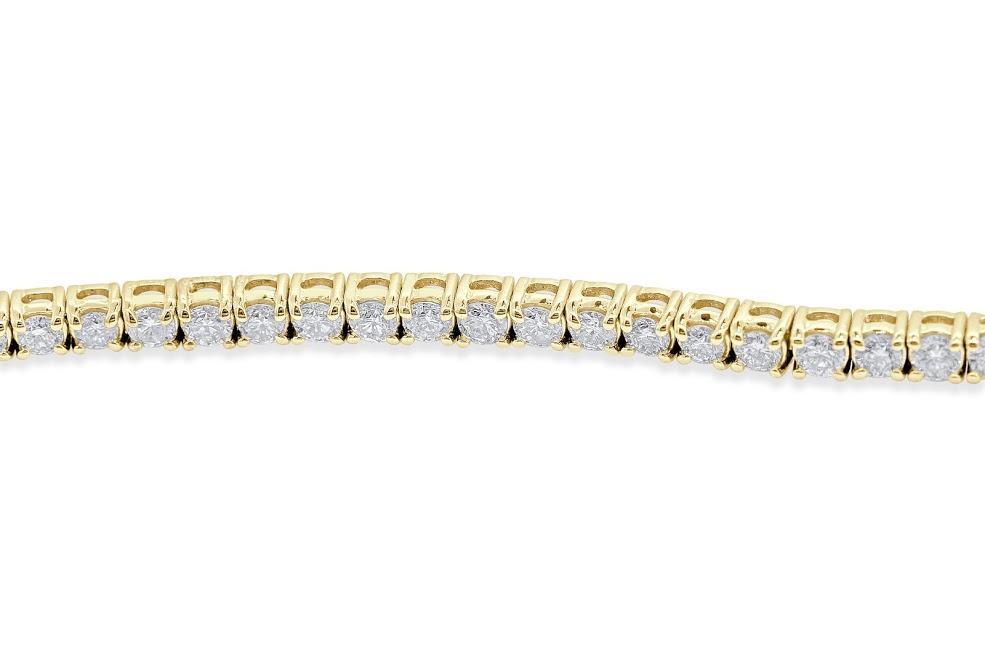 14k Solid Gold Tennis Bracelet 7.75Ct VS1/SI1/I1 Prong Set Round Diamonds 7.00Inch