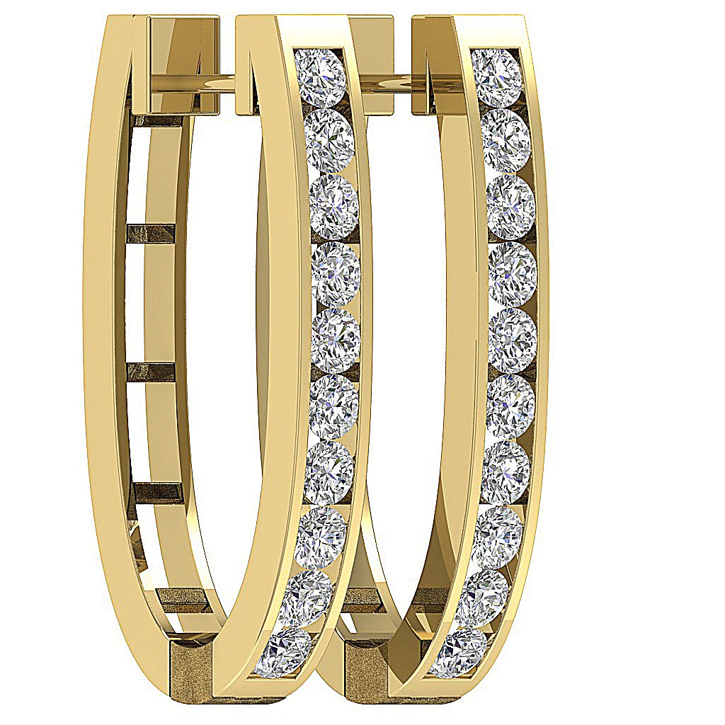 14kSolidGoldRoundCutDiamondEarring