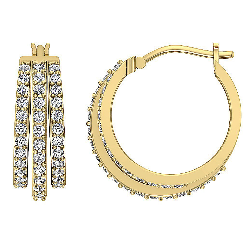 14kGoldRoundCutDiamondEarring
