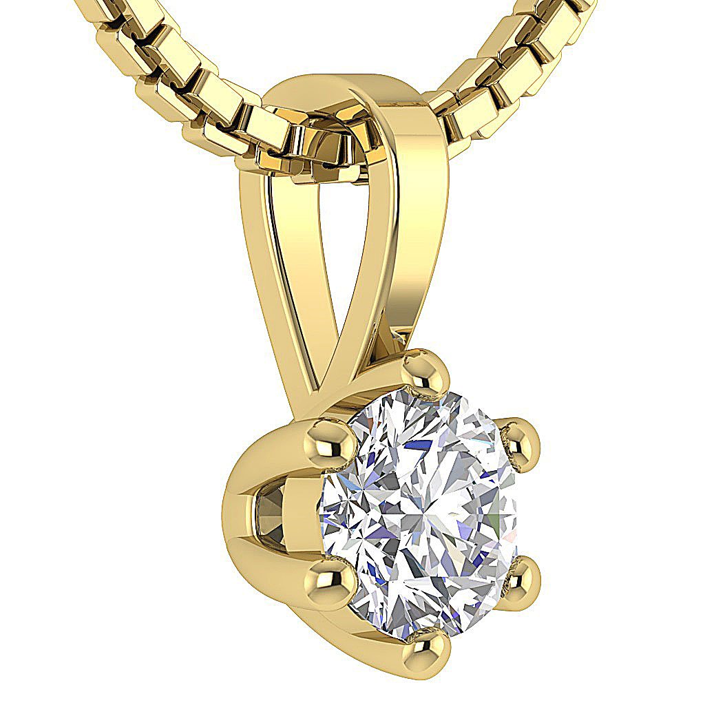 Side Profile: Heavy-Duty 6-Prong Setting for 3-4ct Diamonds