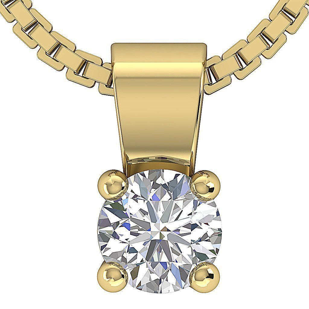 Secure 4-Prong Setting in 14K Solid Yellow Gold.