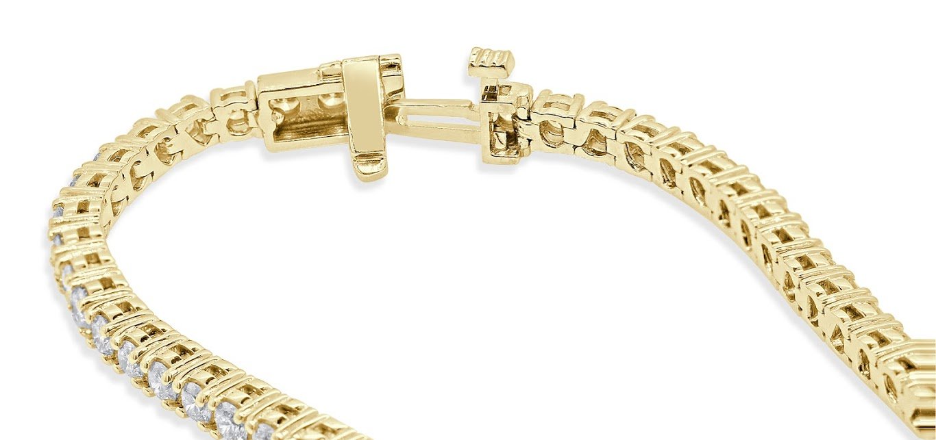 Round Diamonds 5.25Ct Tennis Bracelet Prong Set VVS1/VS1/SI1/I1 14k Solid Gold 7.00Inch