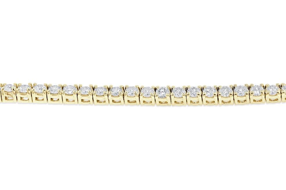 Round Diamonds 5.25Ct Tennis Bracelet Prong Set VVS1/VS1/SI1/I1 14k Solid Gold 7.00Inch