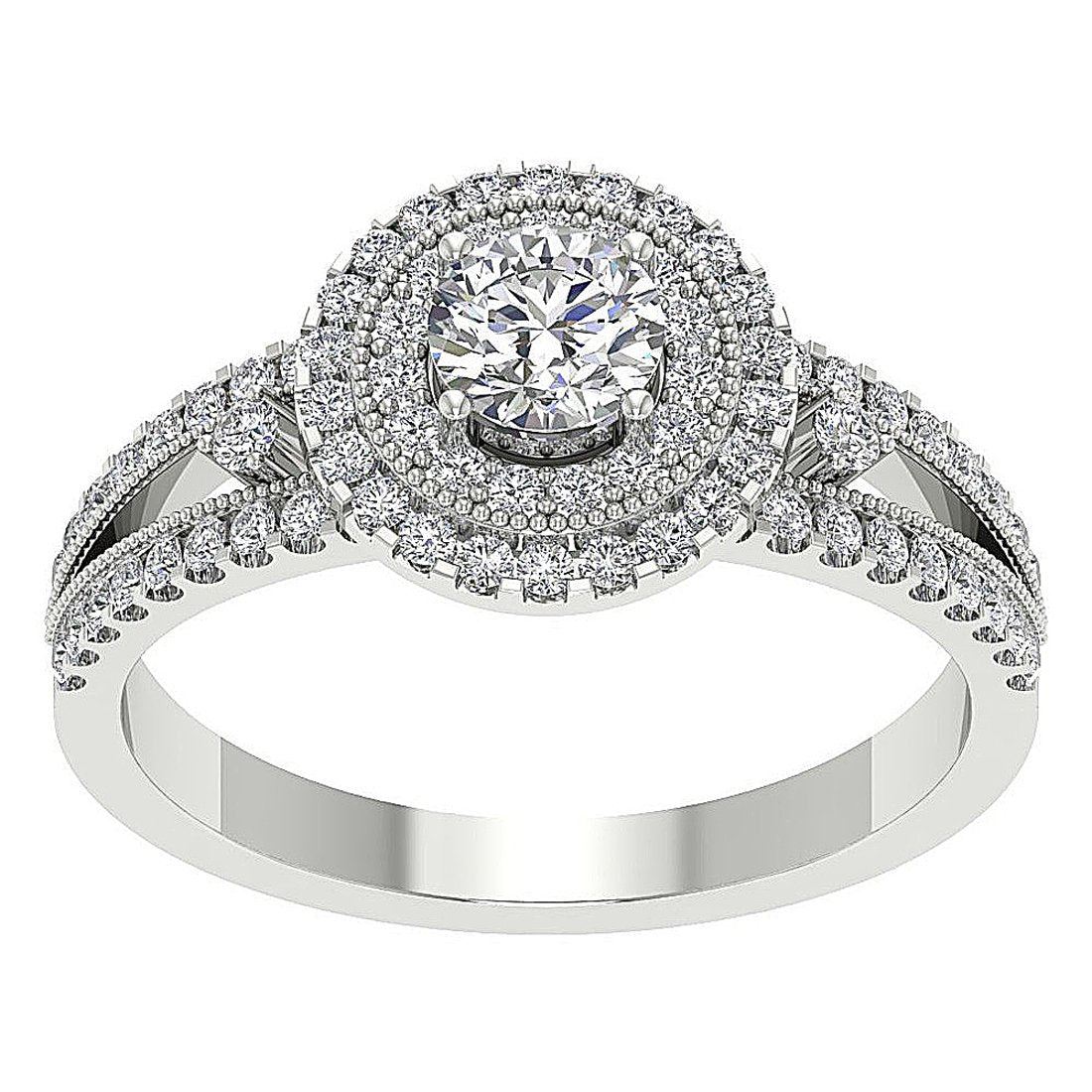 11.05 MM SI1 G 1.20 Ct Accent Solitaire Engagement Ring Natural Diamond 14k White Yellow Rose Gold Prong Set