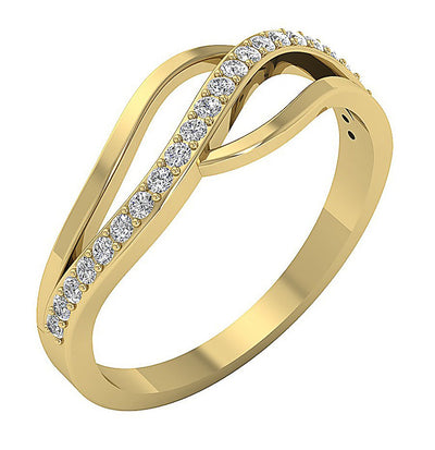 7.25 MM Designer Engagement Ring Natural Diamond I1 G 0.25 Ct 14K Solid Gold Prong Set