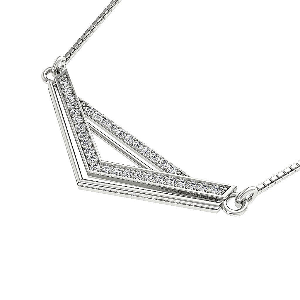 Genuine Diamond I1/SI1 G 0.30 Carat Designer Fashion Pendants 14k/18k Solid Gold