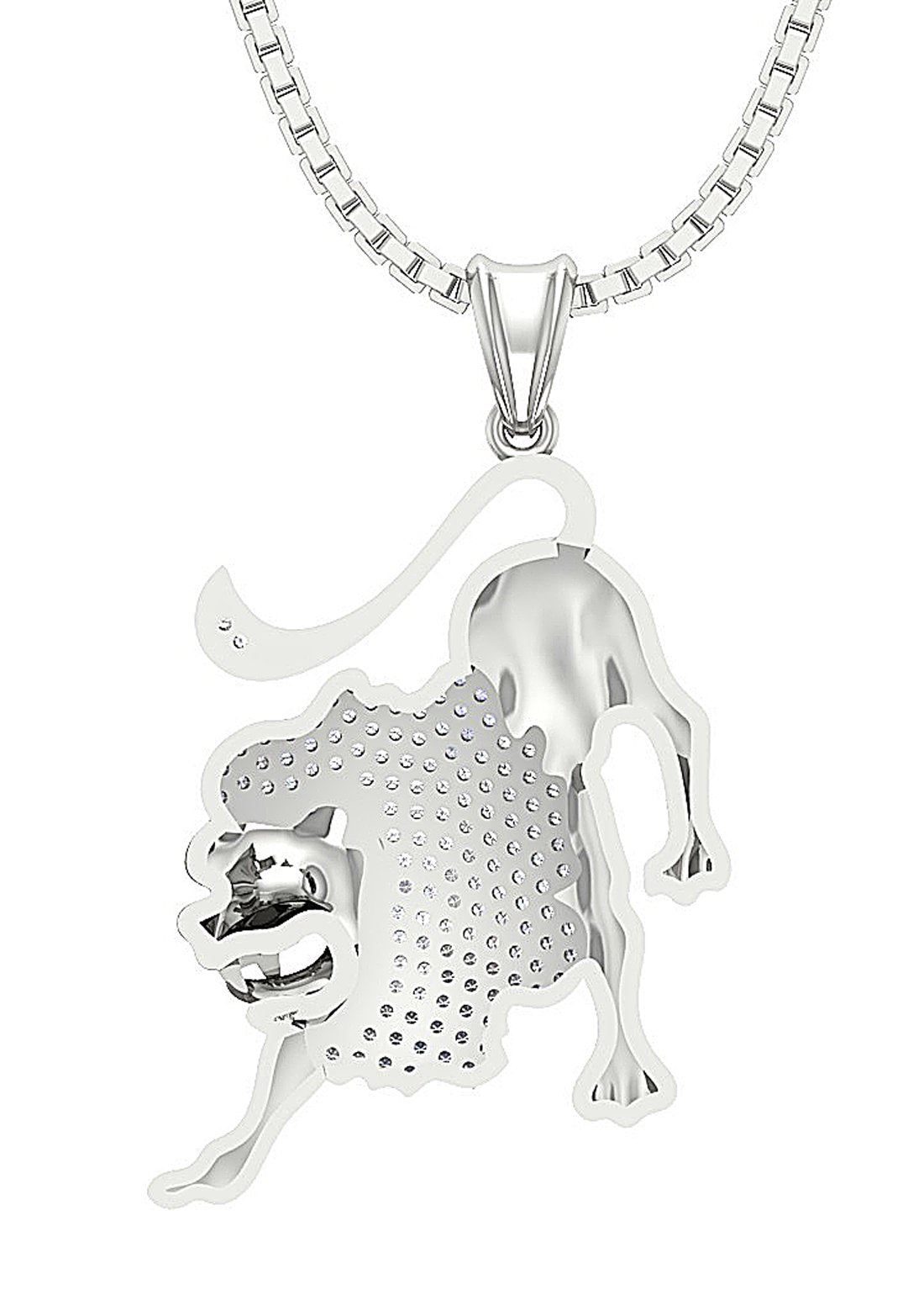 Leo Zodiac Sign Anniversary Pendant Necklace Round Diamond I1/SI1 G 0.60 Ct 14K/18K Solid Gold Prong Set