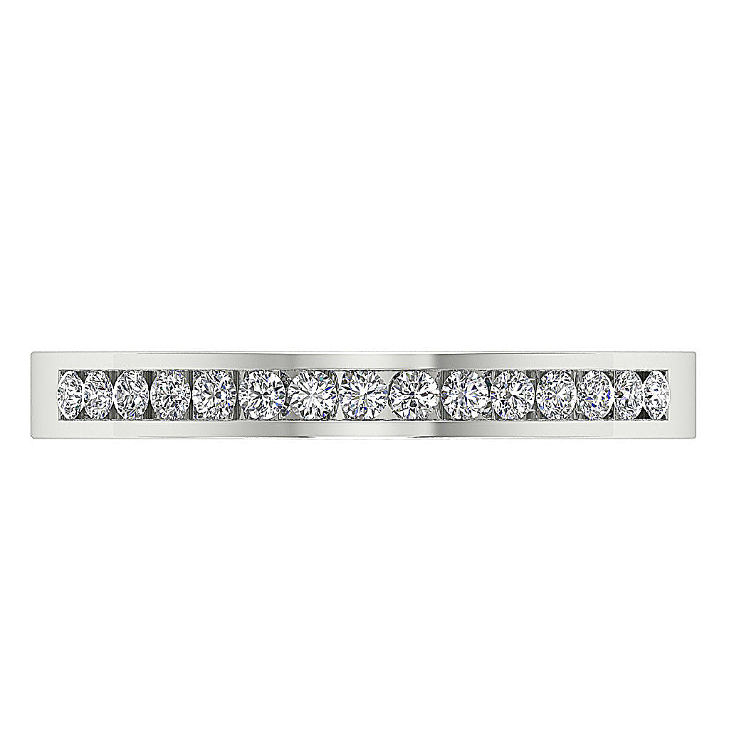 Engagement Ring Natural Diamond I1 G 0.30 Ct 14K Solid Gold Channel Set