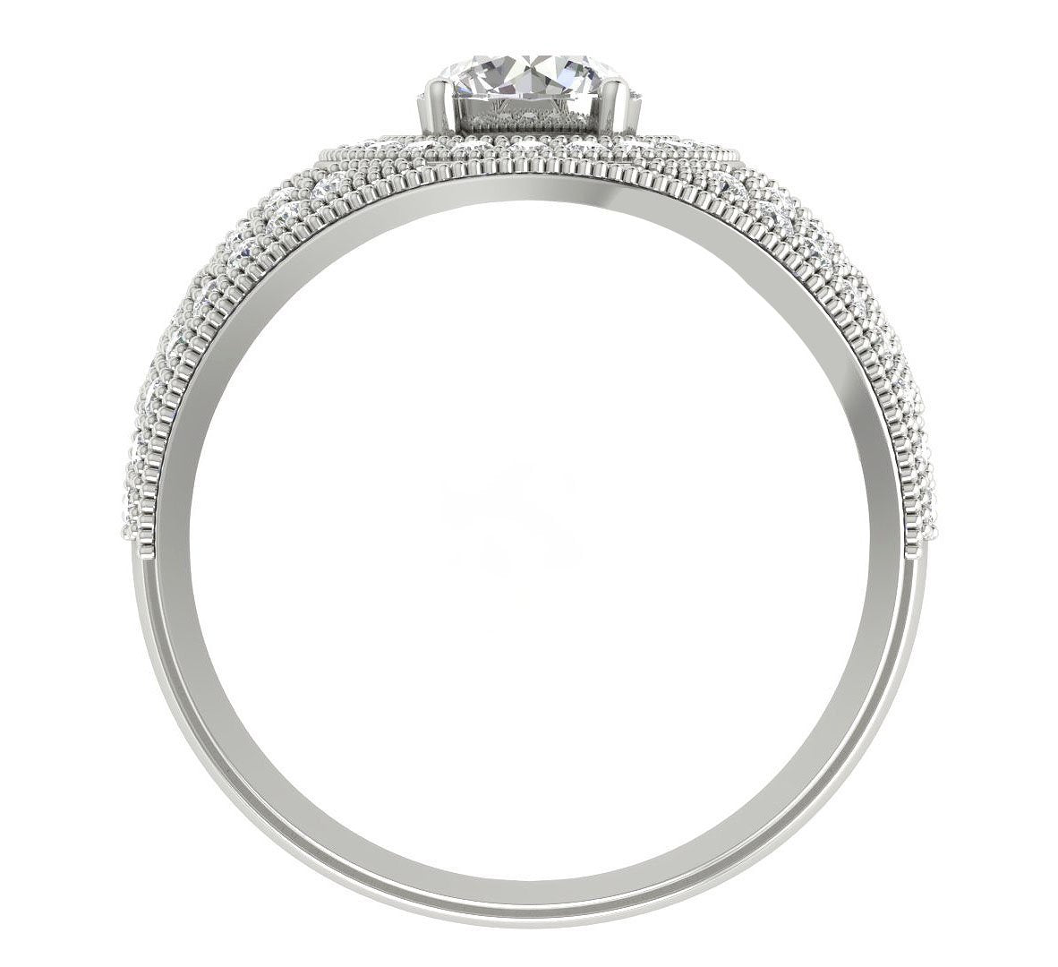 Designer Halo Vintage Solitaire Engagement Ring Round Cut Diamond I1 G 1.75 Ct