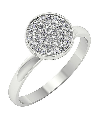 SI1 G 0.35 Ct 14k White Gold Designer Wedding Ring Genuine Diamond Prong Set 9.85 MM