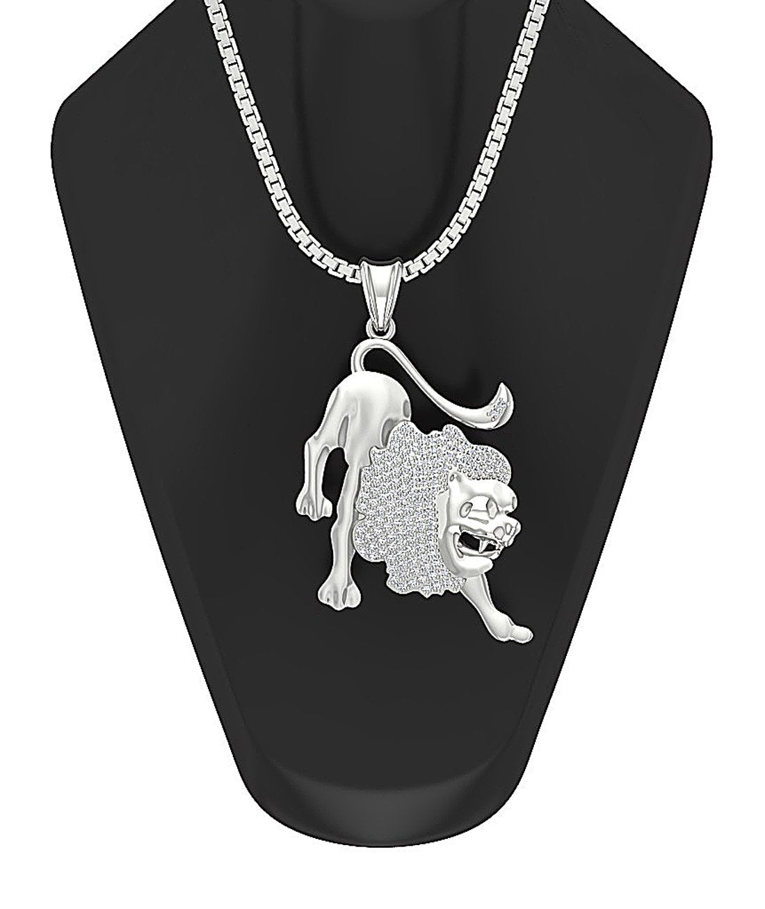 Leo Zodiac Sign Anniversary Pendant Necklace Round Diamond I1/SI1 G 0.60 Ct 14K/18K Solid Gold Prong Set