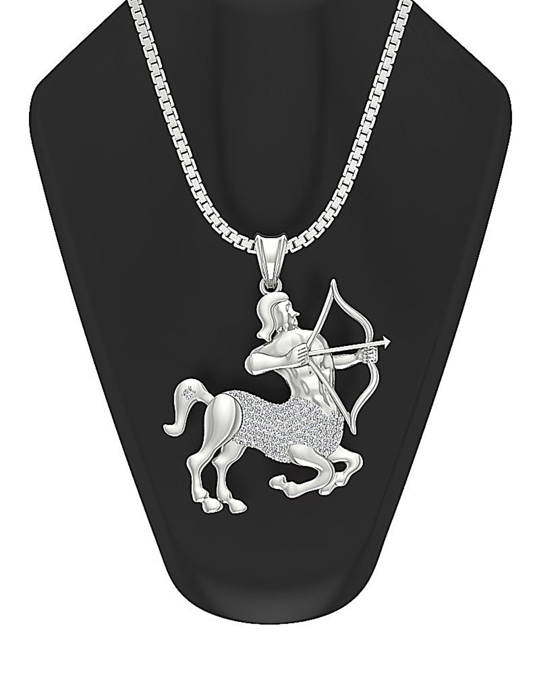 I1/SI1 0.40 Ct Sagittarius Zodiac Sign Pendant Necklace 14K/18K Gold Round Diamond