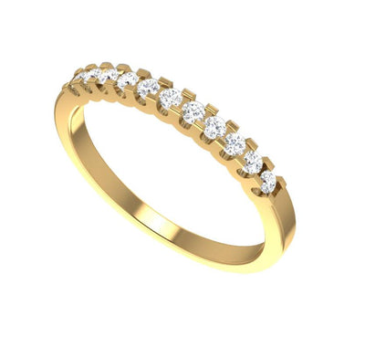 I1 G 0.25 Carat Natural Diamond 14K Solid Gold Designer Wedding Ring