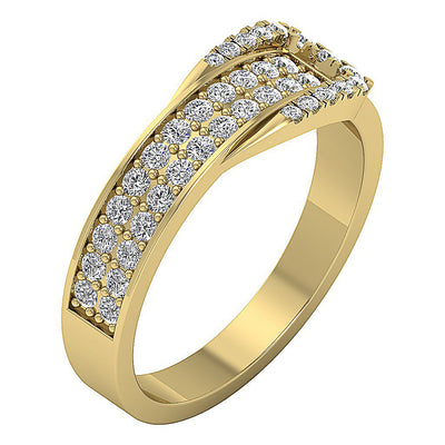 Prong Set Engagement Ring I1 G 0.65 Ct Natural Diamond 14k White Yellow Rose Gold 7.50 MM