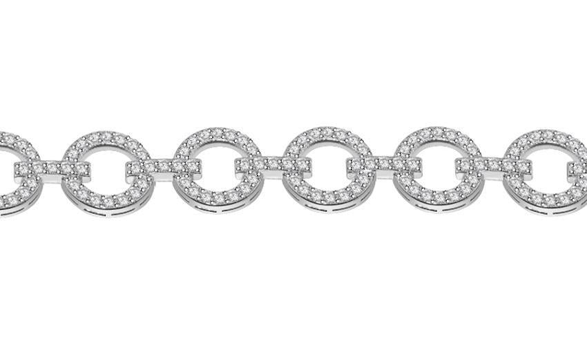 14k/18k Solid Gold Designer Bracelet VVS1VS1/SI1/I1 3.50 Ct Round Diamonds Pave Set