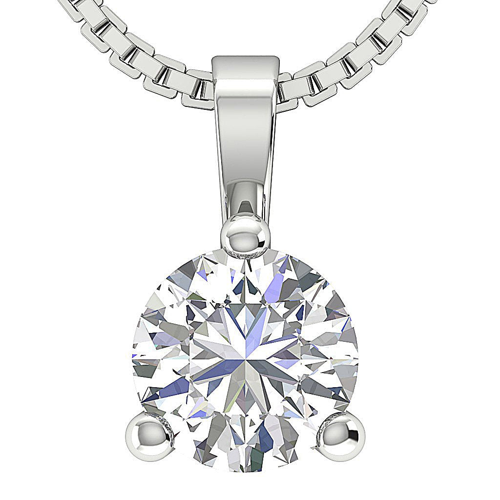Sleek 3-Prong Martini Setting for 3.00-4.00 Carat Diamond