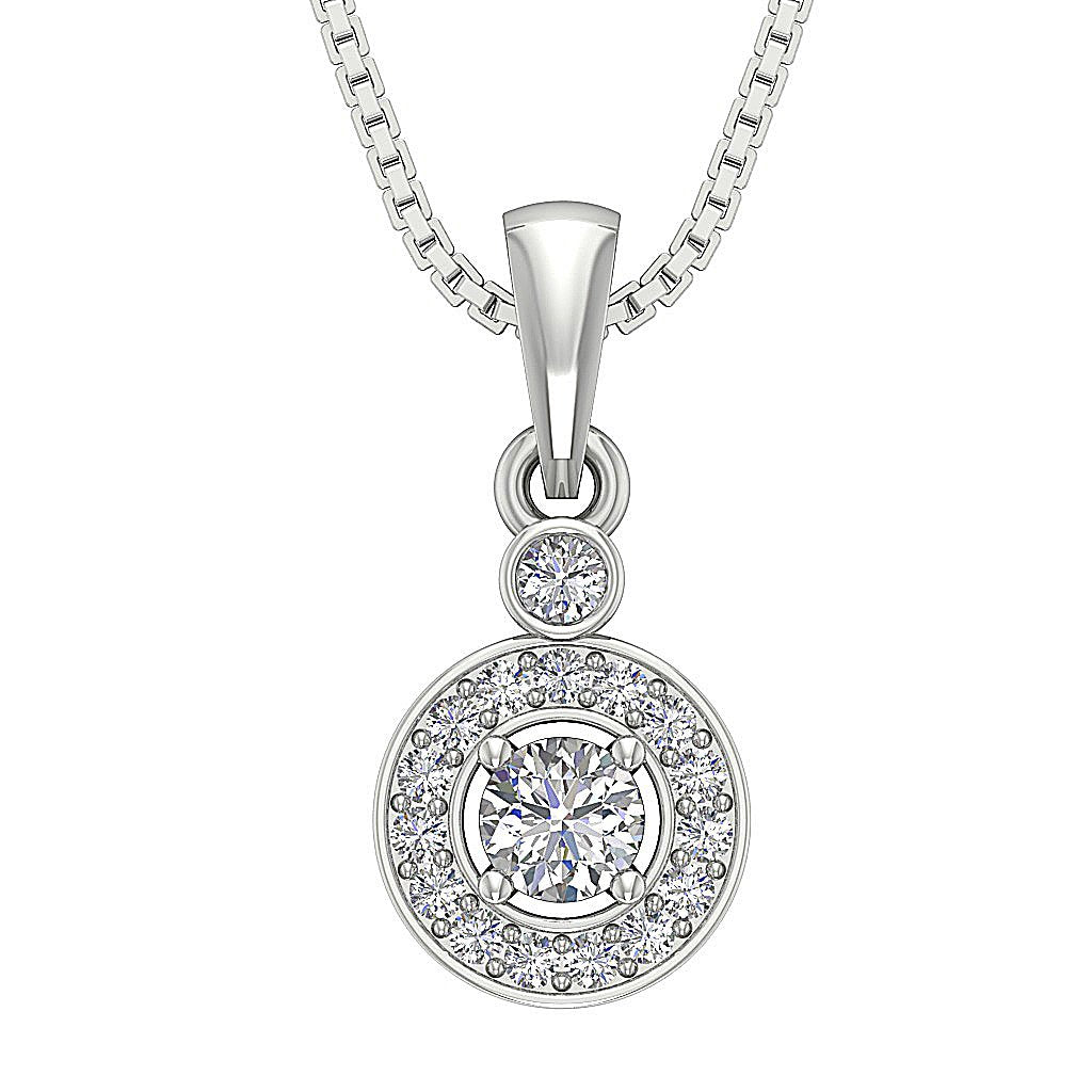 SI1/I1 G 0.60 Ct Circle Of Love Anniversary Pendants Round Diamond 14k/18k Yellow Gold Prong Set