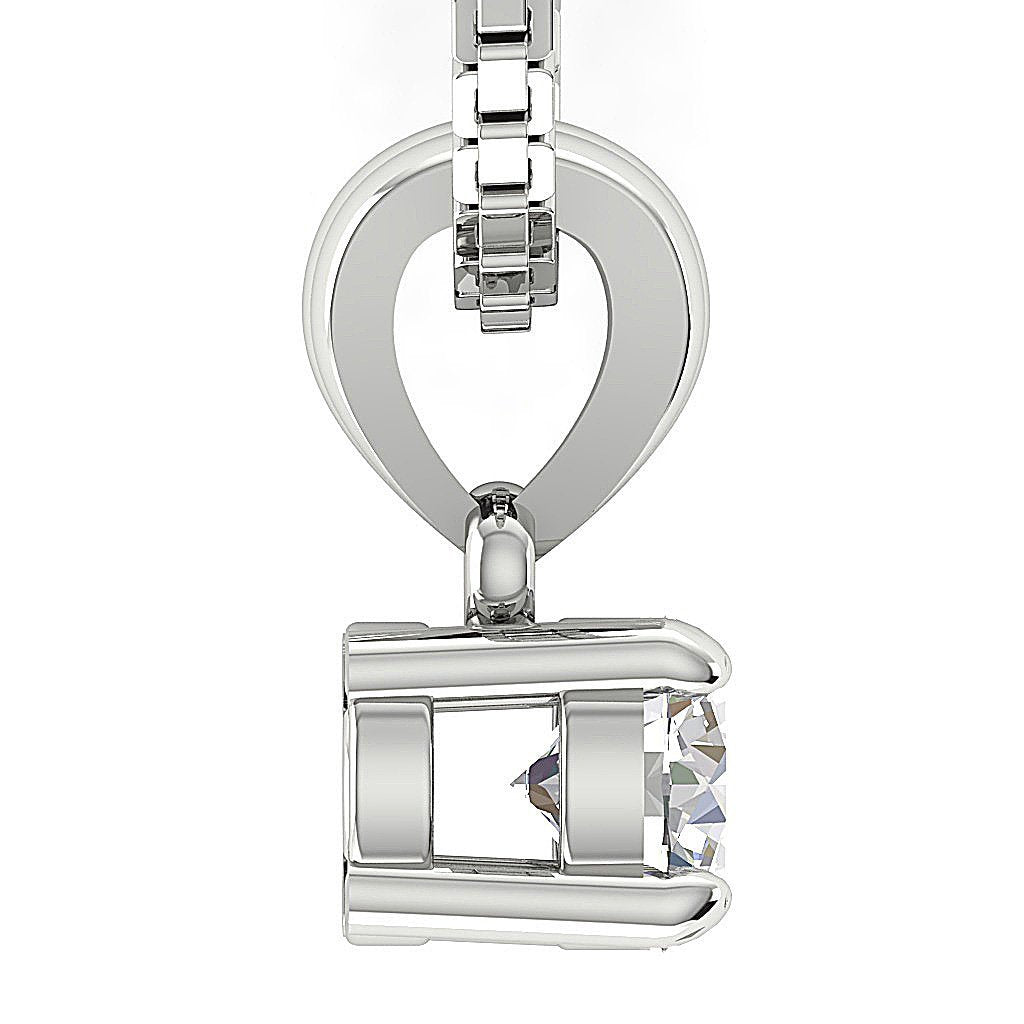 Solitaire Pendants 14k/18k Solid Gold VS1/SI1/I1 0.25 Ct Natural Diamonds Prong Set