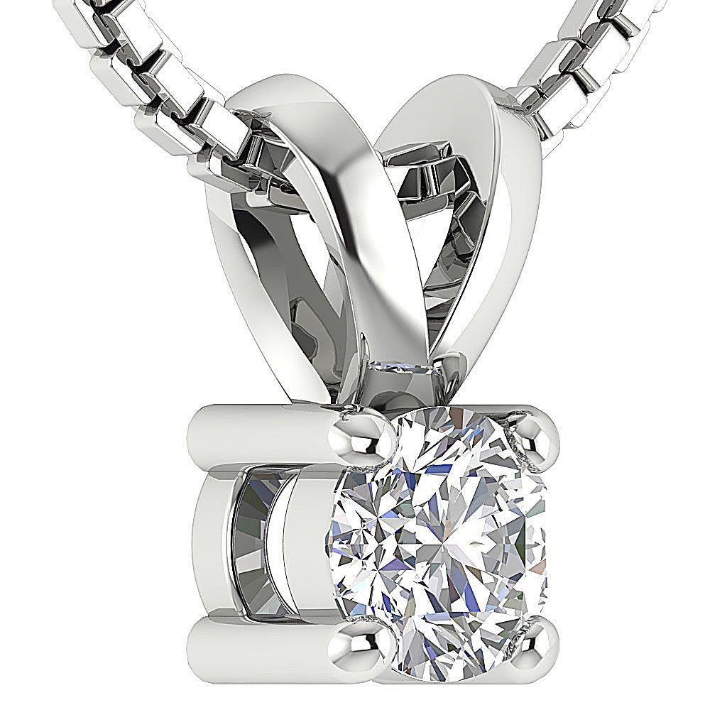 Solitaire Pendants 14k/18k Solid Gold VS1/SI1/I1 0.25 Ct Natural Diamonds Width 4.00 MM