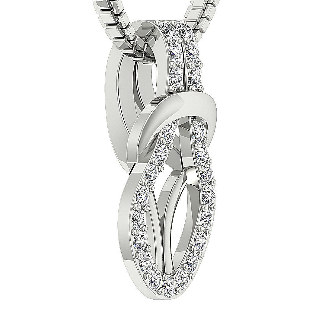 SideViewDesignerNaturalDiamond14kWhiteGoldPendants
