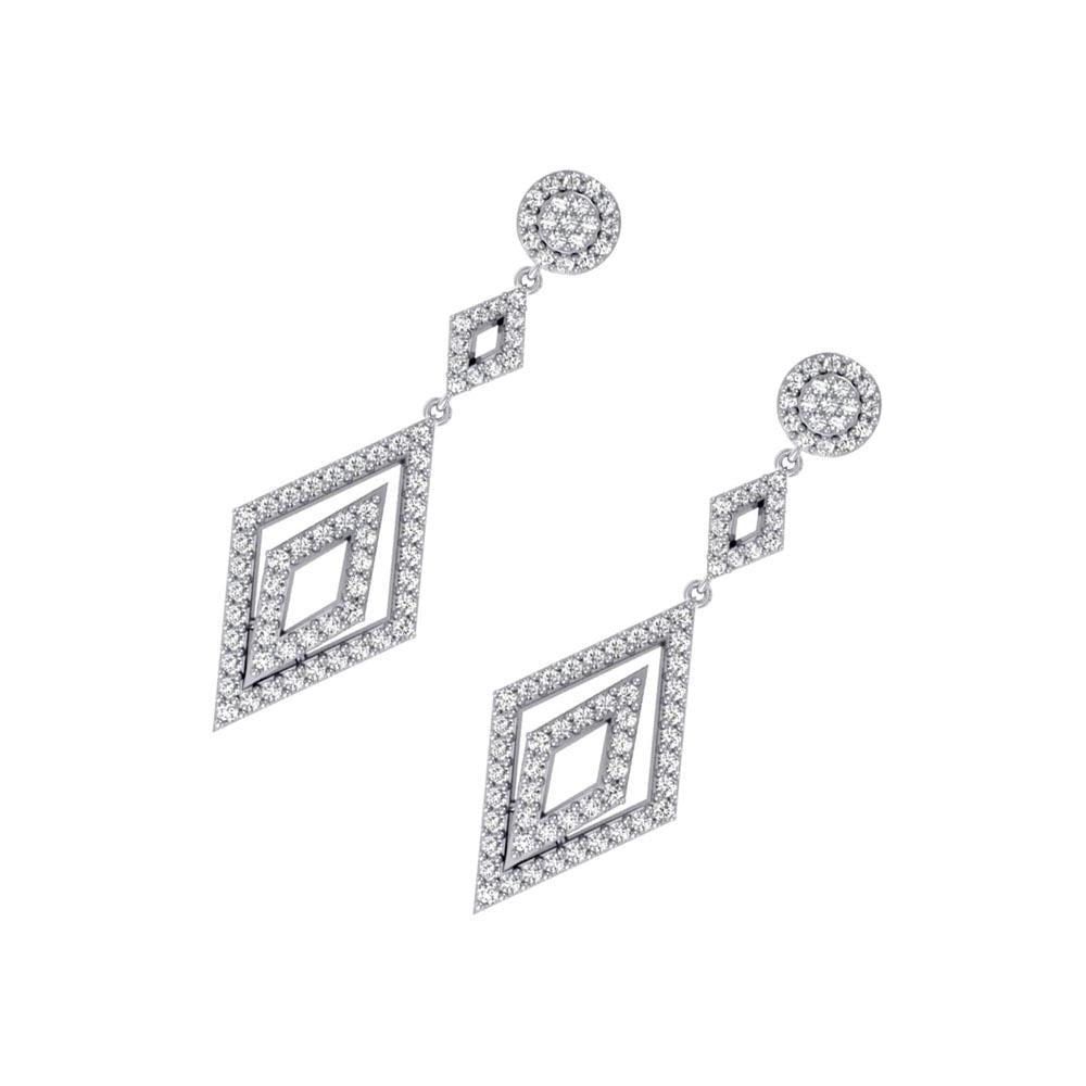VVS1/VS1/SI1/I1 1.50 Ct Chandelier Engagement Earrings Natural Diamond 18k/14k White Yellow Rose Gold