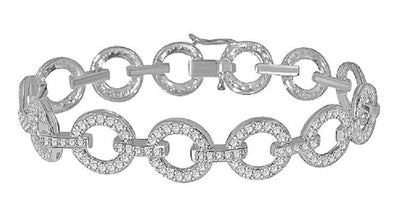 14k/18k Solid Gold Designer Bracelet VVS1VS1/SI1/I1 3.50 Ct Round Diamonds Pave Set