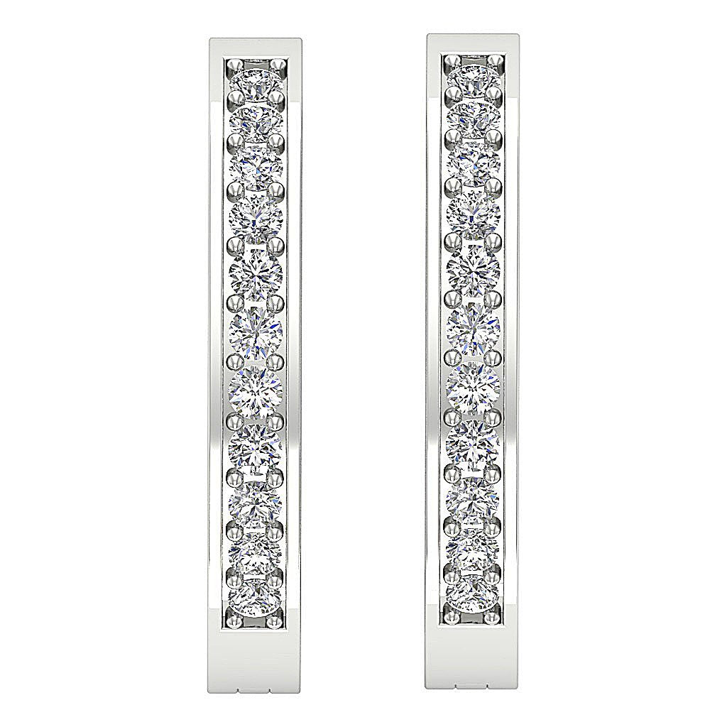 DesignerRoundDiamondWhiteGoldEarring