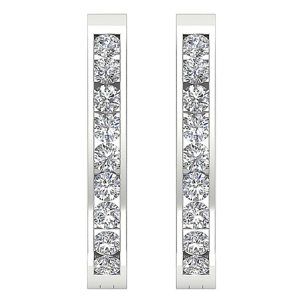 DesignerRoundDiamondWhiteGoldEarring