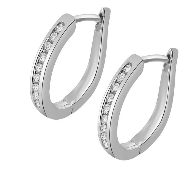 VVS1/VS1/SI1/I1 0.20 Ct Tiny Hoop Wedding Earrings Genuine Diamond 18k/14k Yellow Gold Channel Set
