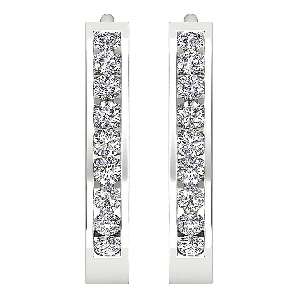 Designer Natural Diamond White Gold Engagement Earring