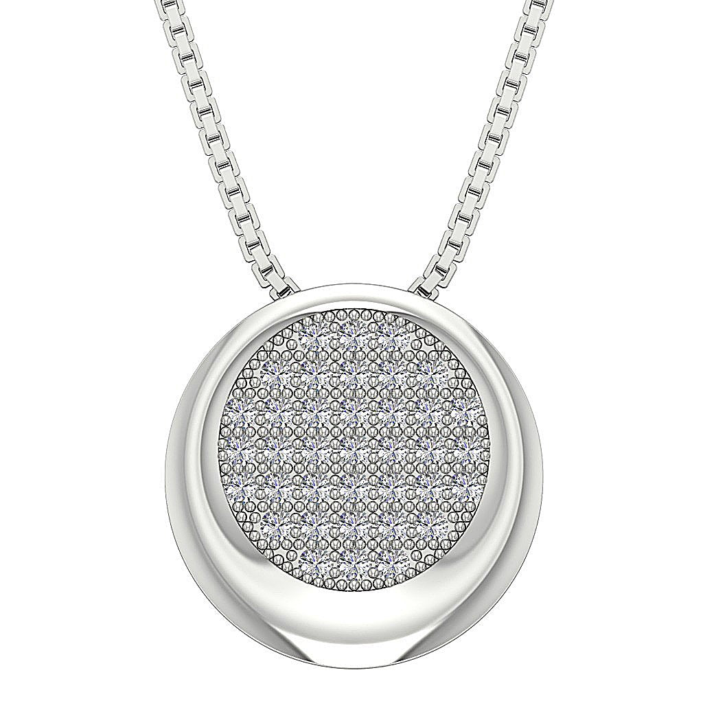 SI1/I1 G 0.45 Ct Circle Of Love Wedding Pendants Genuine Diamond 14k/18k Yellow Gold Prong Set