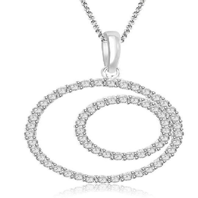 14k/18k Rose Gold Circle Of Love Anniversary Pendants Round Diamond I1/SI1 G 0.70 Ct Prong Set