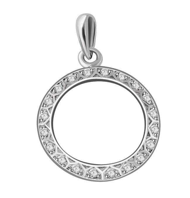 Pave Set Circle Of Love Anniversary Pendants Round Diamond I1/SI1 G 0.50 Ct 14k/18k White Yellow Rose Gold