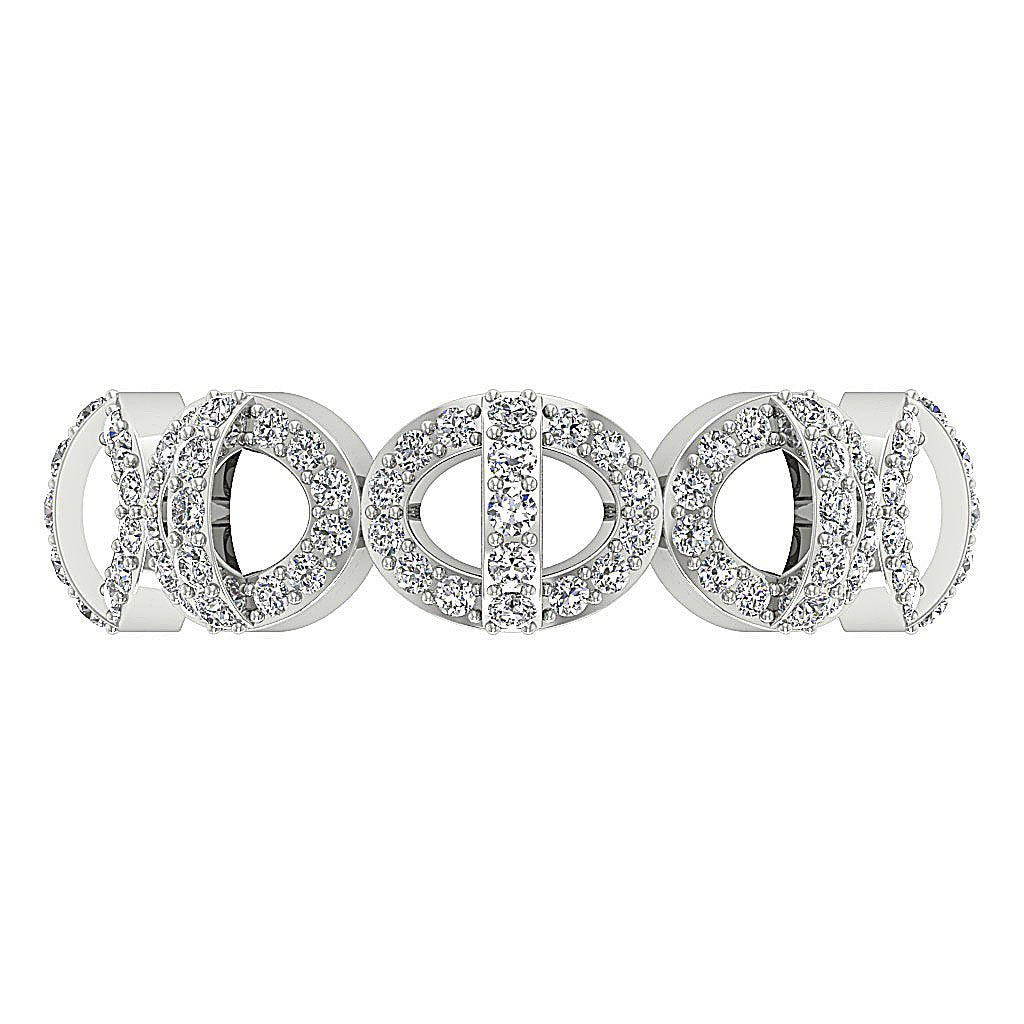 7.00 MM Unique Eternity Engagement Ring I1 G 1.10ct Natural Diamond 14k Yellow Gold Prong Set
