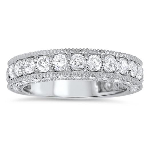 Designer Eternity Engagement Ring Prong Set SI1 G 2.50ct Natural Diamond 14k Rose Gold