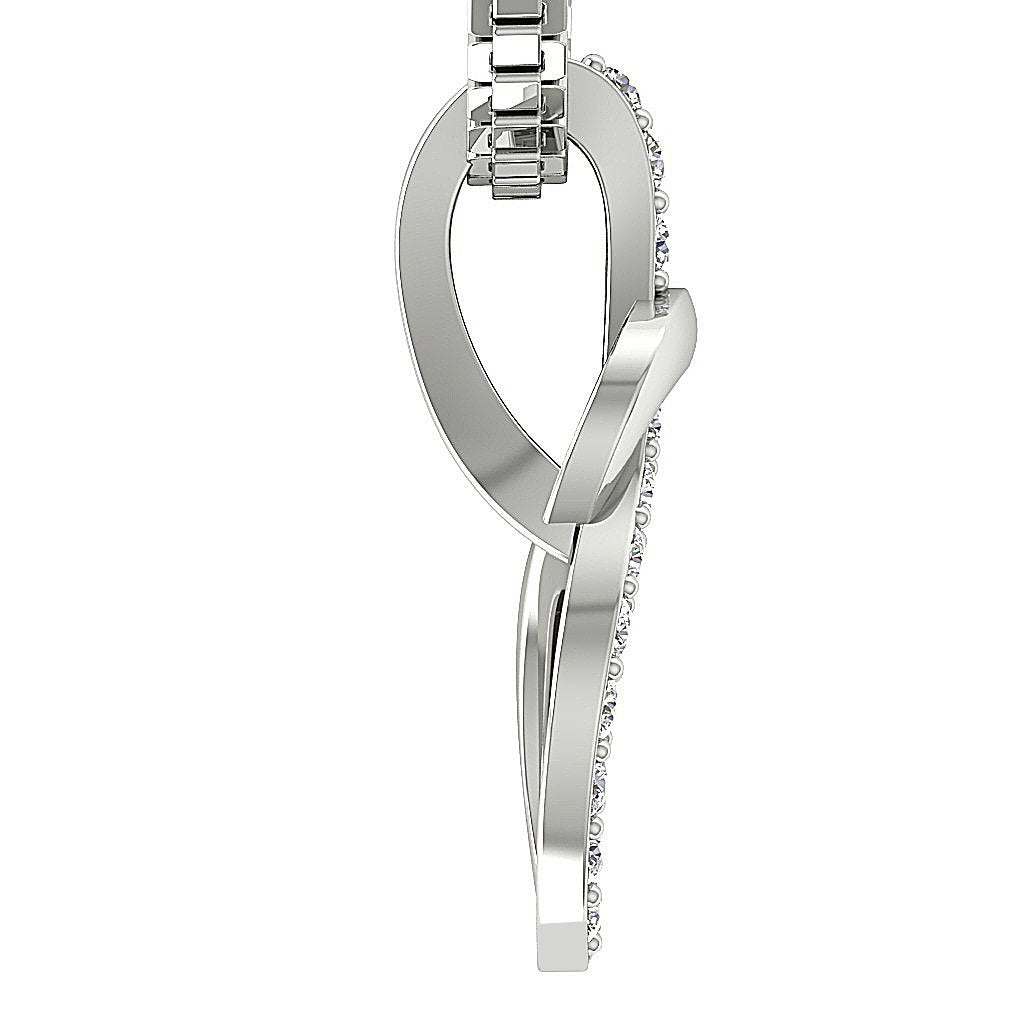 DesignerPaveSet14kWhiteGoldWeddingPendants