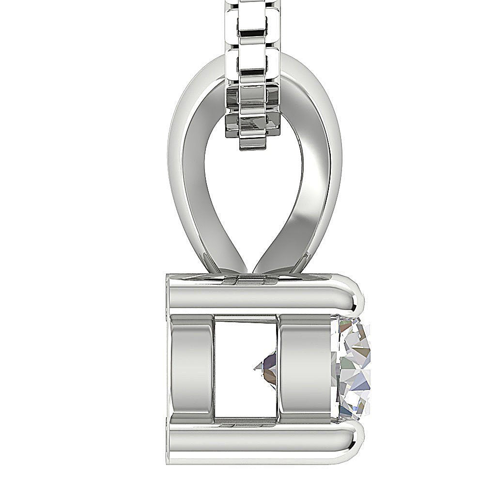 Solitaire Pendants 14k/18k Solid Gold VS1/SI1/I1 0.25 Ct Natural Diamonds Width 4.00 MM