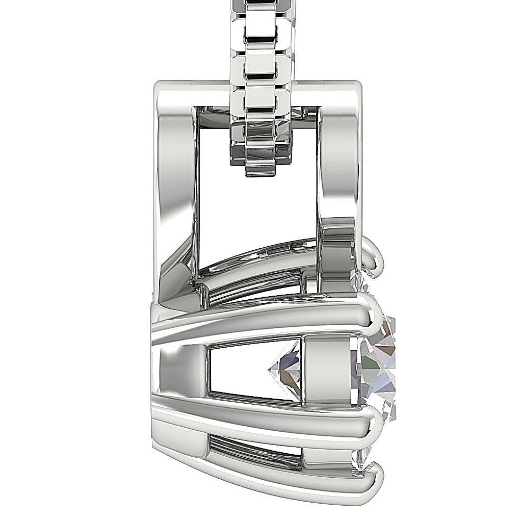 Solitaire Pendants VS1/SI1/I1 0.25Ct 14k/18k White Yellow Rose Gold Natural Diamonds